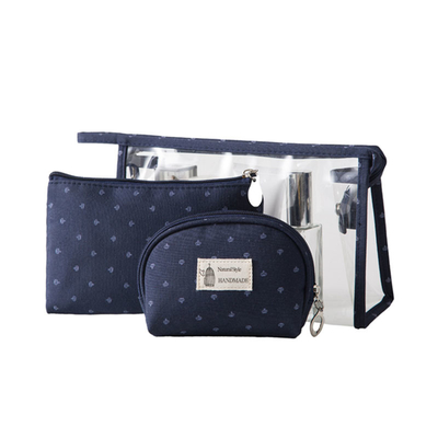 der Damen-3Pcs transparente Kosmetiktaschen des freien Raumes Kulturtasche-des Polyester-300D für Reise