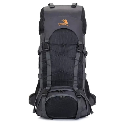 Blauer 60L wasserdichter kampierender Bergsteigen-Rucksack des Rucksack-BSCI