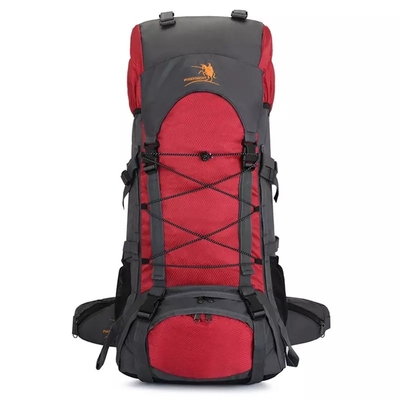 Blauer 60L wasserdichter kampierender Bergsteigen-Rucksack des Rucksack-BSCI