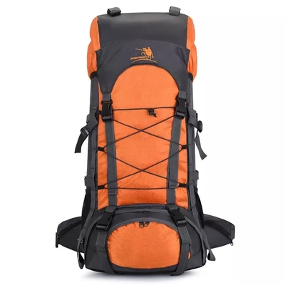 Blauer 60L wasserdichter kampierender Bergsteigen-Rucksack des Rucksack-BSCI