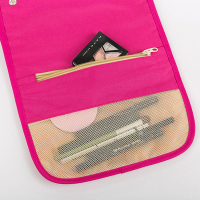 Faltbarer Reise-Toilettenartikel-Kosmetiktasche-Speicher-Kosmetiktasche-Organisator Polyester