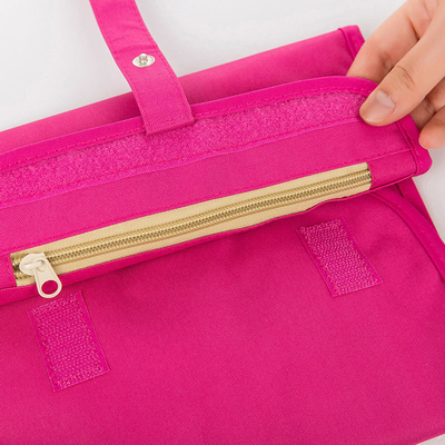Faltbarer Reise-Toilettenartikel-Kosmetiktasche-Speicher-Kosmetiktasche-Organisator Polyester