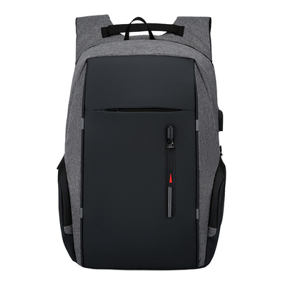 Schwarzer 17 Zoll-Geschäfts-Laptop-Rucksack-wasserdichte Computer-Tasche mit USB