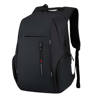 Schwarzer 17 Zoll-Geschäfts-Laptop-Rucksack-wasserdichte Computer-Tasche mit USB