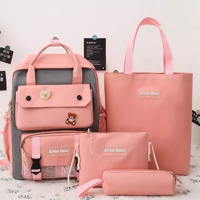 Student Canvas 4 in 1 Rucksack-Satz-Schultasche eingestellt für Mädchen-Jungen