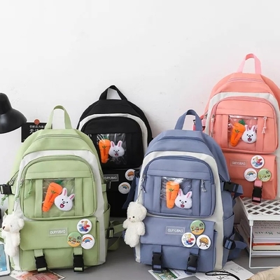 Ein 1,41 Zoll-Rosa-Schulrucksack stellt Rucksack-Satz der Mädchen-Jungen-5pc ein