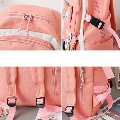 Ein 1,41 Zoll-Rosa-Schulrucksack stellt Rucksack-Satz der Mädchen-Jungen-5pc ein