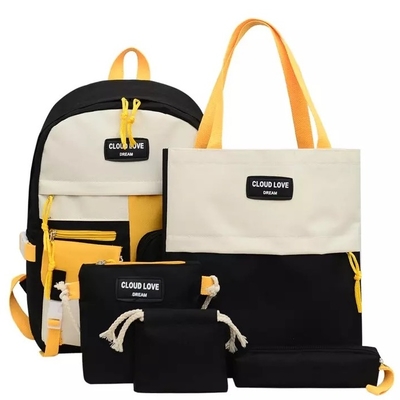 Segeltuch-Rucksack-Schultasche stellt wasserdichte Reise-Jugendlich-Rucksäcke ein