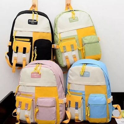 Segeltuch-Rucksack-Schultasche stellt wasserdichte Reise-Jugendlich-Rucksäcke ein