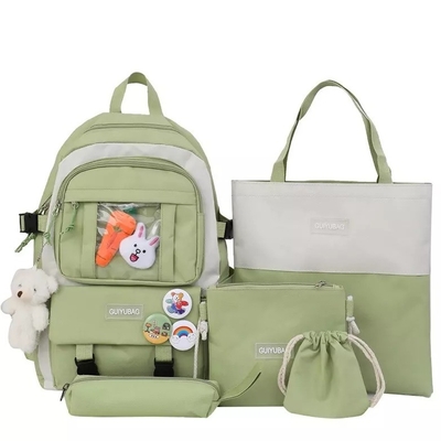 Ein 1,41 Zoll-Rosa-Schulrucksack stellt Rucksack-Satz der Mädchen-Jungen-5pc ein