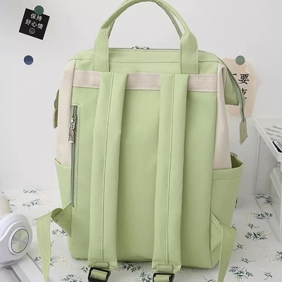 Grüner Rucksack stellt Laptop-Studenten-dauerhafte Buch-Taschen-Mädchen ein