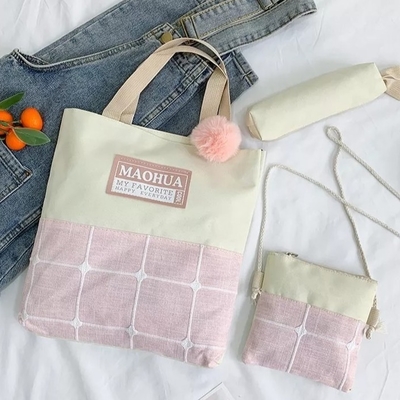 Frauen reisen Rucksack einstellt starkes Rucksack-Teenager-Segeltuch des Laptop-4pc