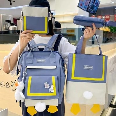 Die 0,65 Zoll-Handtaschen, die Rucksack reisenden 4-teiligen Rucksack im Freien einstellt, stellten Damen ein