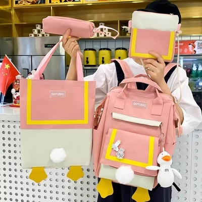 Die 0,65 Zoll-Handtaschen, die Rucksack reisenden 4-teiligen Rucksack im Freien einstellt, stellten Damen ein