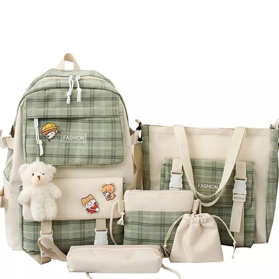 reizendes Gitter 42cm Studenten-School Backpack Setss, das 5 Stücke druckt, wandern
