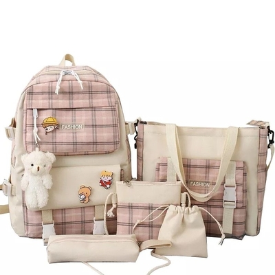 reizendes Gitter 42cm Studenten-School Backpack Setss, das 5 Stücke druckt, wandern