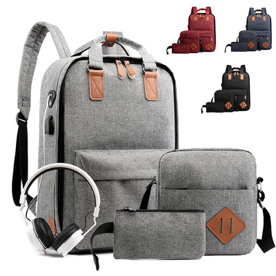 Grey Business Backpack Sets 43cm Usb, der 3 in 1 Rucksack ISO auflädt