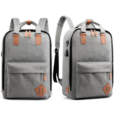 Grey Business Backpack Sets 43cm Usb, der 3 in 1 Rucksack ISO auflädt