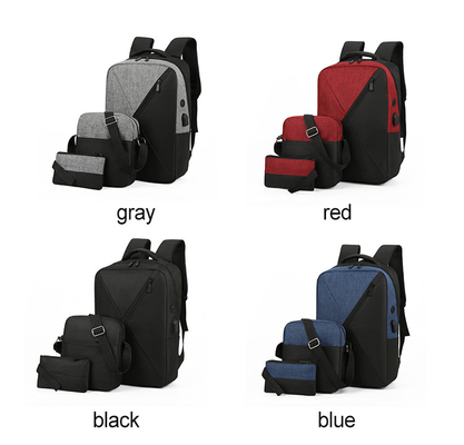 Oxford-Computer-Rucksack stellt 3 in 1 Unisexlaptop-Rucksack-Satz ein