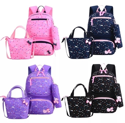 Rucksäcke für Mädchen schulen nette Kinder wandern Bookbags Isolierbrotdose einstellten Tasche
