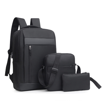 Schwarzer ODM-Unisexrucksack stellt Geschäft 3 in 1 Laptop-Rucksack-Satz-Schule ein