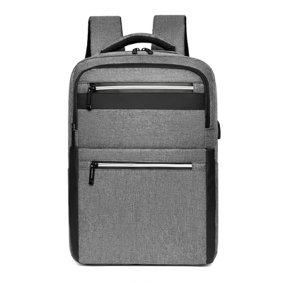 Grey Nylon Waterproof Laptop Backpack mit Ladegerät 1,37 ft BSCI