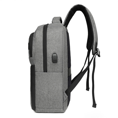 Grey Nylon Waterproof Laptop Backpack mit Ladegerät 1,37 ft BSCI