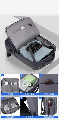 Zufälliger ODM wasserdichter diebstahl-Laptop-Rucksack des Laptop-Taschen-Polyester-0.44m Anti