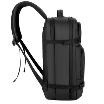 Männer 17,3 Schwarz-Nylonlaptop-Rucksack des Zoll-Wasser-beständiger Laptop-Rucksack-BSCI