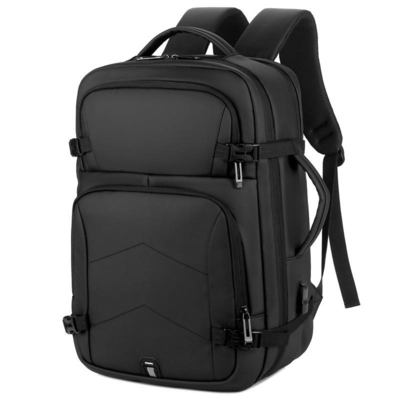 Männer 17,3 Schwarz-Nylonlaptop-Rucksack des Zoll-Wasser-beständiger Laptop-Rucksack-BSCI