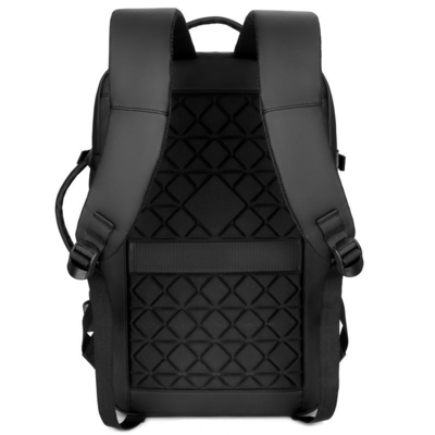 Männer 17,3 Schwarz-Nylonlaptop-Rucksack des Zoll-Wasser-beständiger Laptop-Rucksack-BSCI