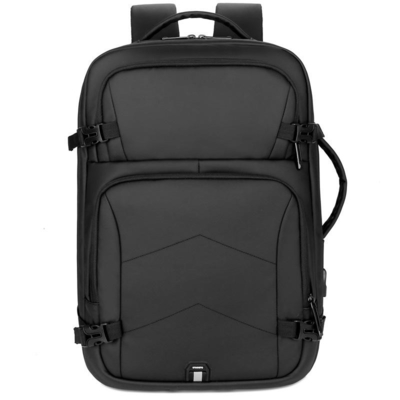 Männer 17,3 Schwarz-Nylonlaptop-Rucksack des Zoll-Wasser-beständiger Laptop-Rucksack-BSCI