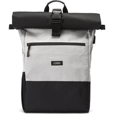 Aufbereiteter wasserdichter Rollenspitzen-Rucksack 17,7 Zoll-zufälliger Rollenspitzen-Reise-Rucksack