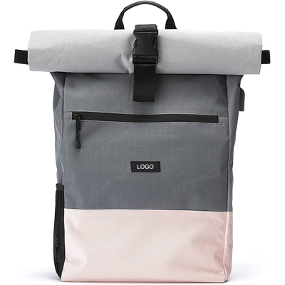 Aufbereiteter wasserdichter Rollenspitzen-Rucksack 17,7 Zoll-zufälliger Rollenspitzen-Reise-Rucksack