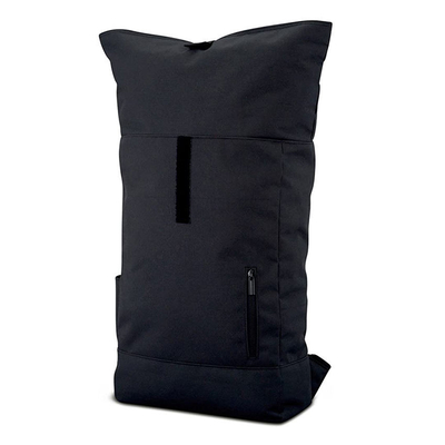 15,6 imprägniern Schwarz-Rollenspitzen-Rucksack Zoll-Rucksack RollTop RPET dehnbares