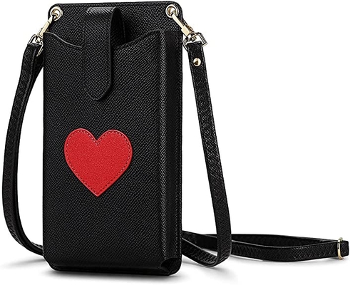 Kleines Geldbörsen-Kunstleder-materieller Mobiltelefon-Halter Körper des Mobiltelefons quer-