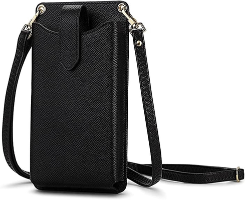 Kleines Geldbörsen-Kunstleder-materieller Mobiltelefon-Halter Körper des Mobiltelefons quer-