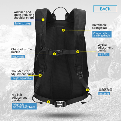 Neue neigende wasserdichte wandernde Bergsteigen-Tasche des Rucksack-T-B9280 mit Reflektorstreifen