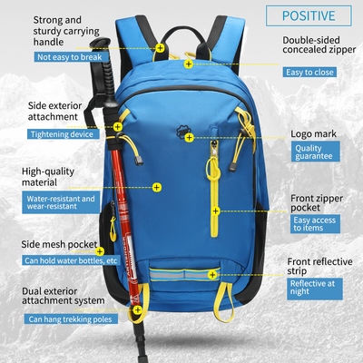 Neue neigende wasserdichte wandernde Bergsteigen-Tasche des Rucksack-T-B9280 mit Reflektorstreifen