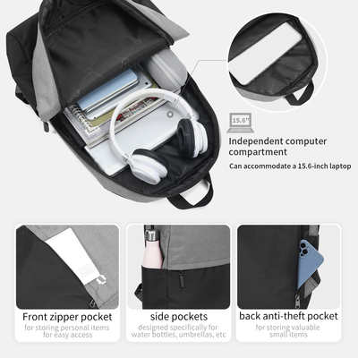Schneeflocke 300D PVC-Reise-Laptop-Rucksack imprägniern 15,6 Zoll leichtes zufälliges