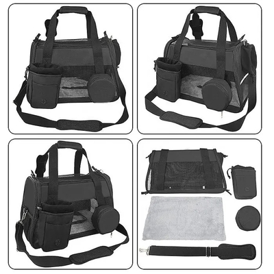 3 in 1 Haustier-Fördermaschinen-Taschen-kleinem Cat Dog Travel Carrier Nylon PU-Baumwollstoff