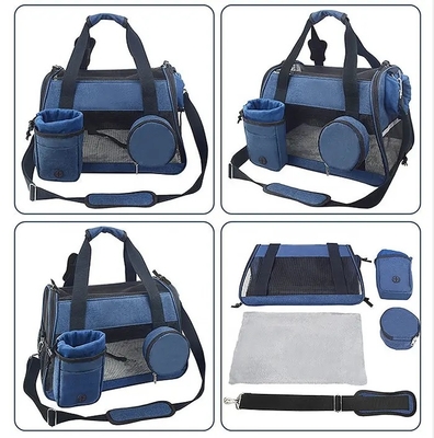 3 in 1 Haustier-Fördermaschinen-Taschen-kleinem Cat Dog Travel Carrier Nylon PU-Baumwollstoff