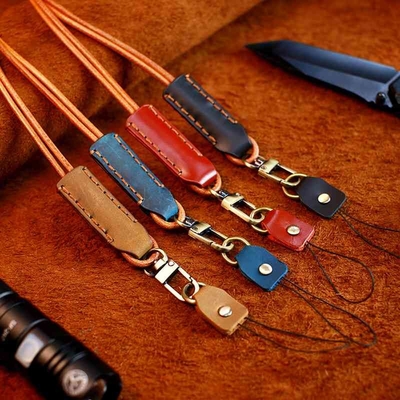 Soemuniversaltelefon-Lanyard Strap Adjustable Leather Neck-Telefon-Bügel mit Flecken-Metall